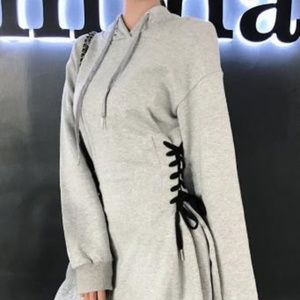 Tie up sweater dress